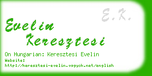 evelin keresztesi business card